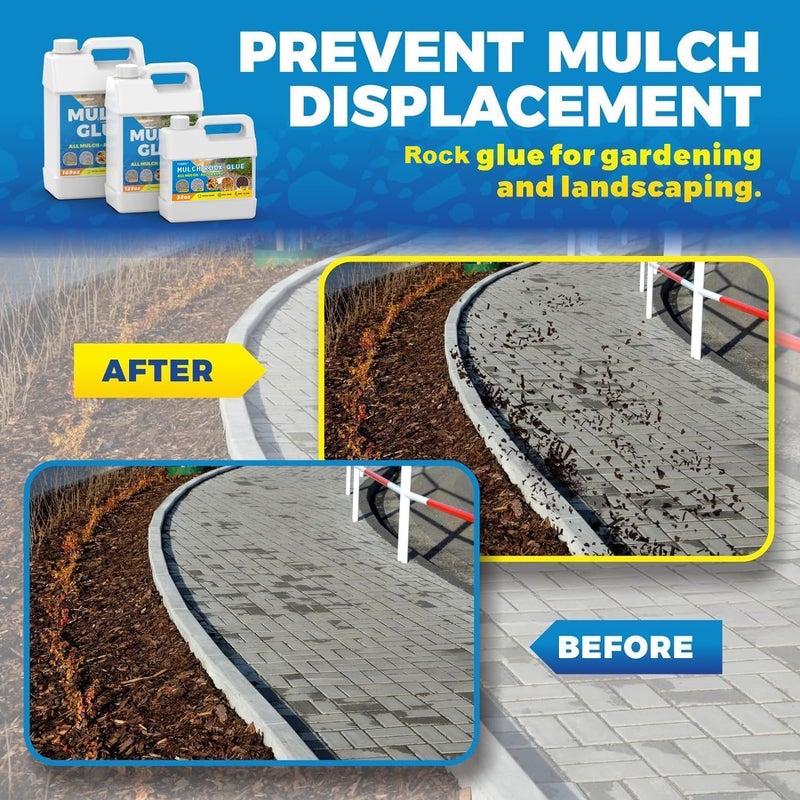 TTDMK Make 166oz Rock Glue for Landscaping, Concentrated Mulch Glue, Gravel Binder for Pea Gravel, Bark, Waterproof Clear Outdoor Mulch Anchor, Stone Stabilizer for Paths, Patios, Driveways & Garden Border - Image 2